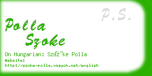 polla szoke business card